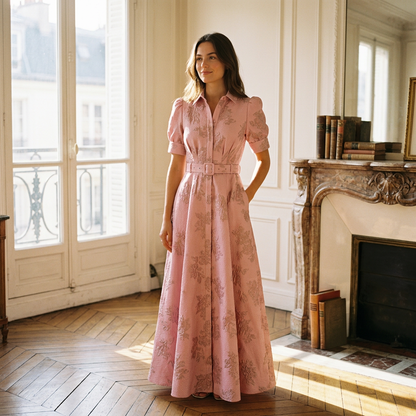 Maxikleid mit Puffärmeln
