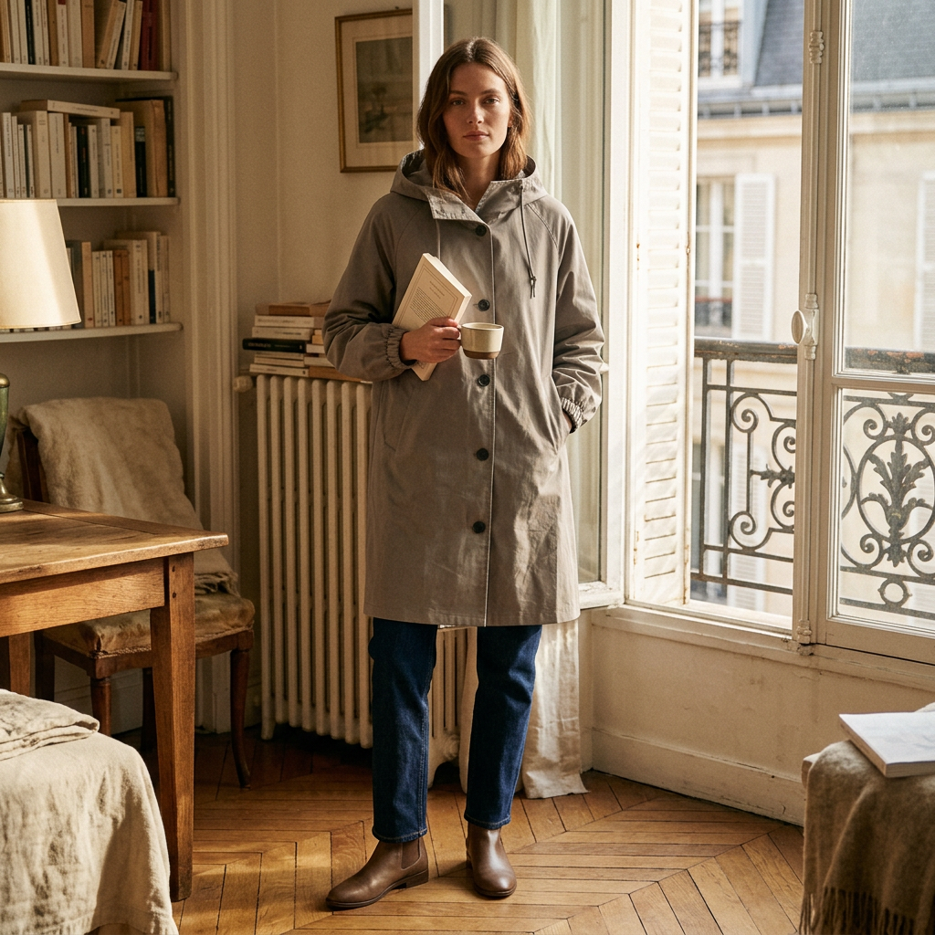 Stilvoller, wasserdichter Trenchcoat