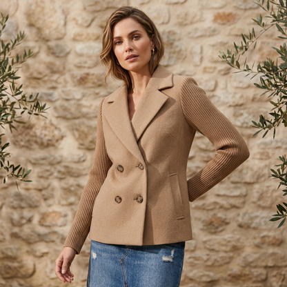 Blazer mit Strickärmeln