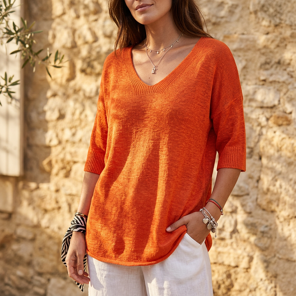 Elegantes V-Ausschnitt-Shirt