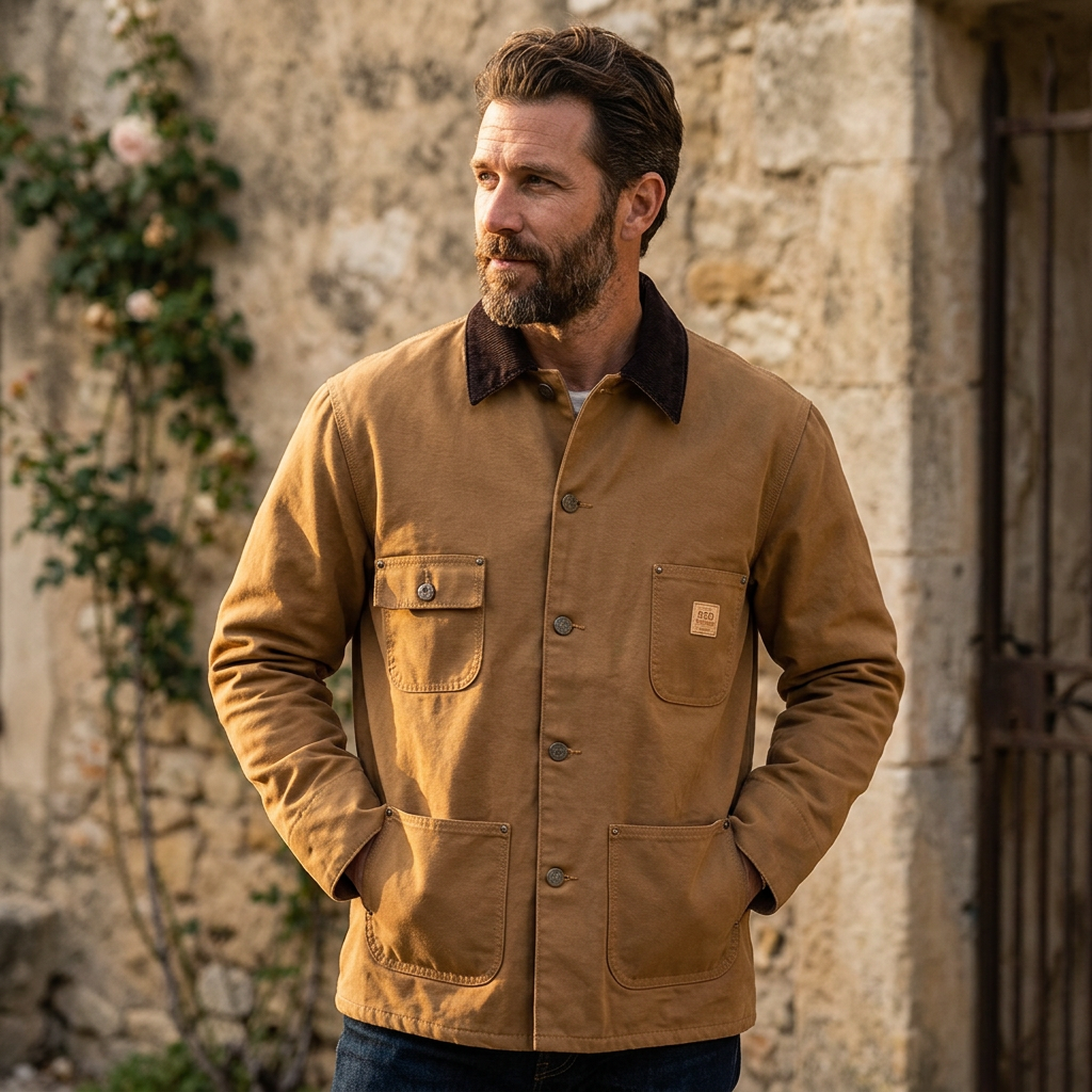 Gefütterte Stonewashed Jacke