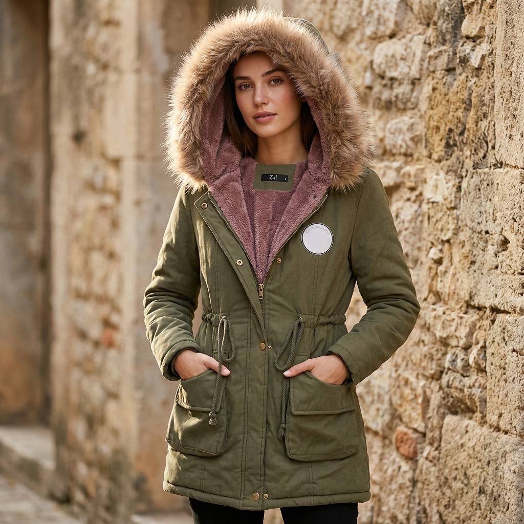 Herbst-/Winterjacke mit Kapuze