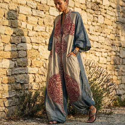 Jumpsuit mit V Ausschnitt