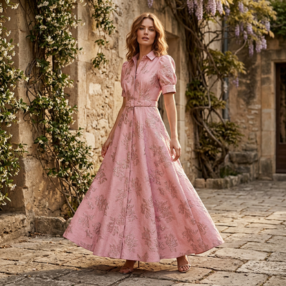 Maxikleid mit Puffärmeln