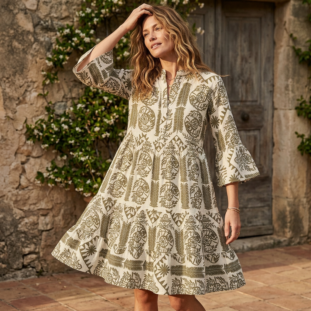 Stylisch Bedrucktes Kleid