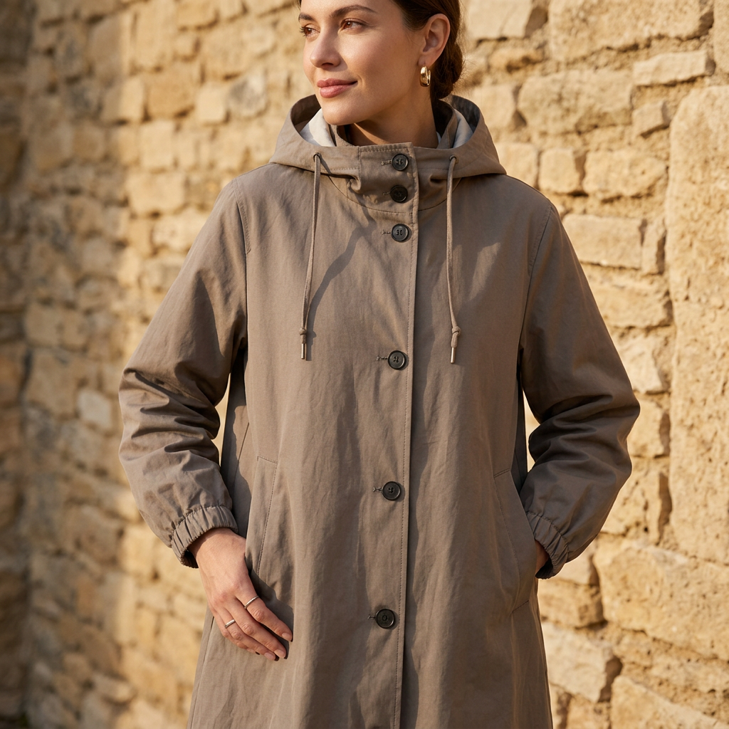 Stilvoller, wasserdichter Trenchcoat
