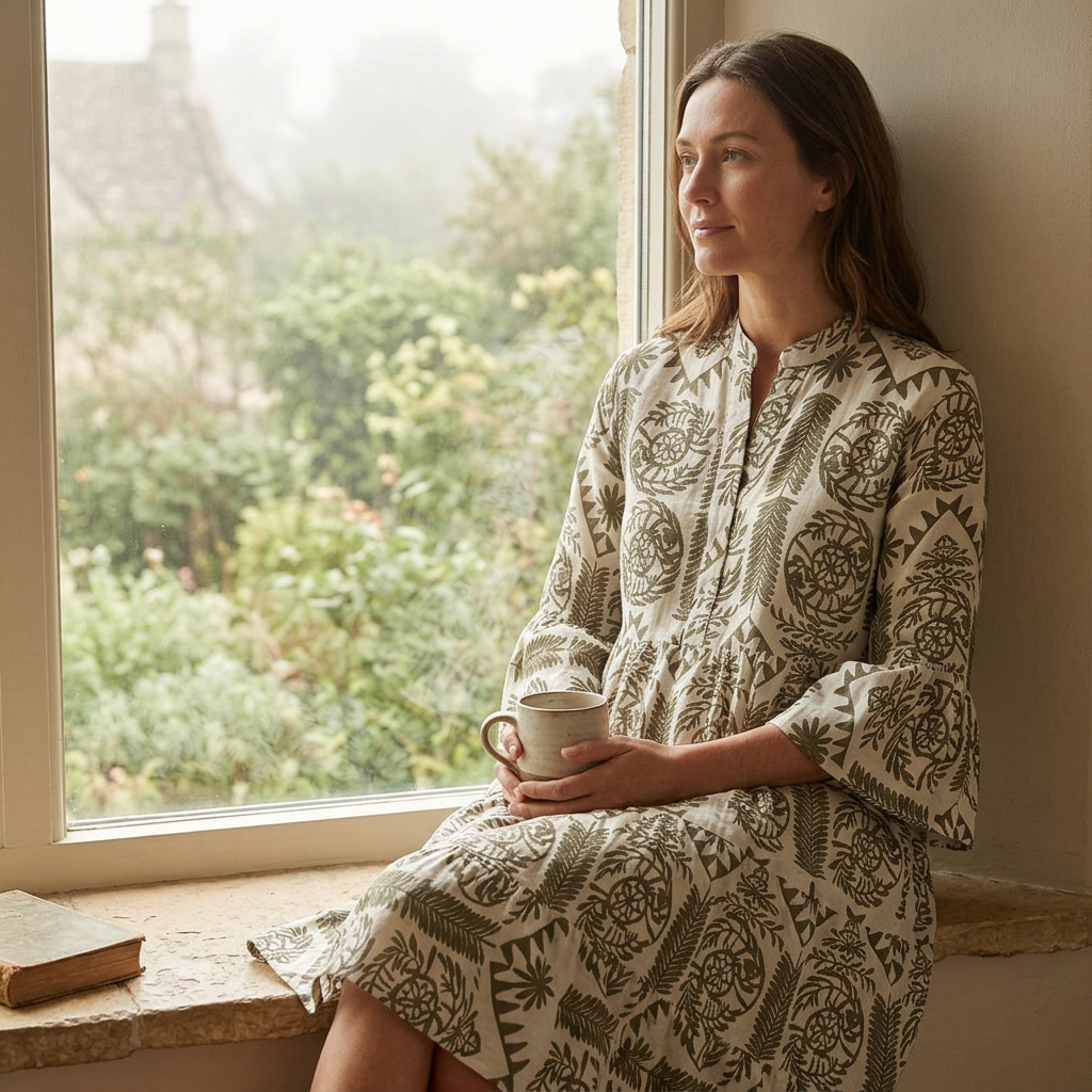 Stylisch Bedrucktes Kleid