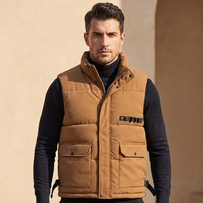 Herren Herbst Weste mit Stehkragen
