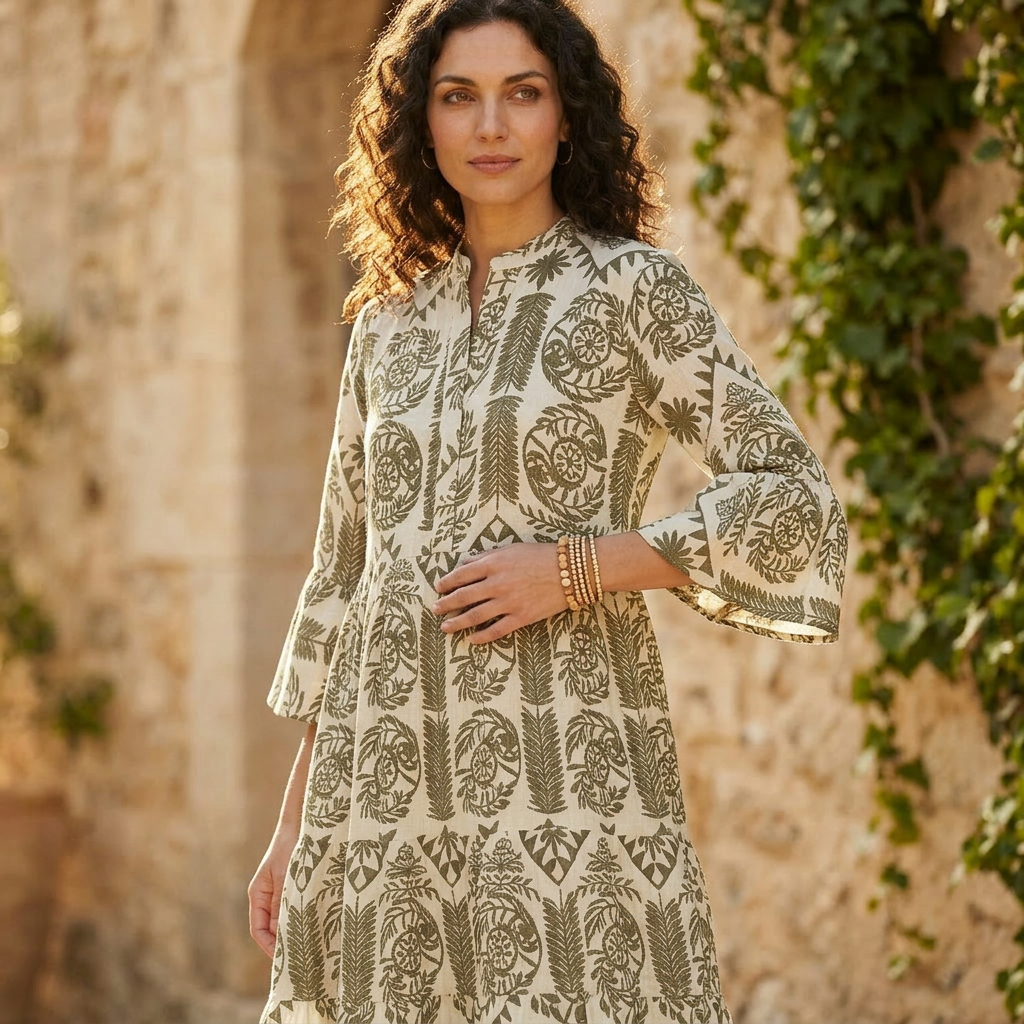 Stylisch Bedrucktes Kleid