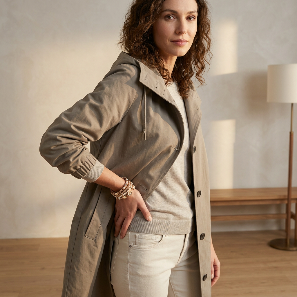 Stilvoller, wasserdichter Trenchcoat
