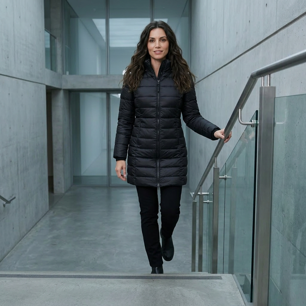 Lange Daunenjacke