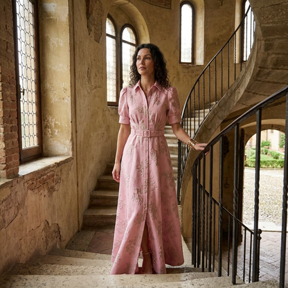 Maxikleid mit Puffärmeln