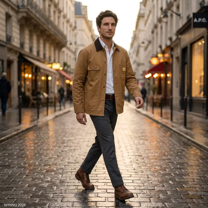 Gefütterte Stonewashed Jacke
