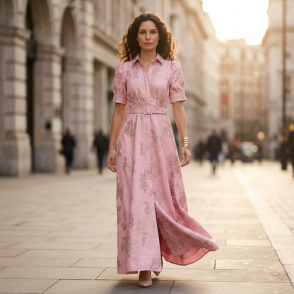 Maxikleid mit Puffärmeln