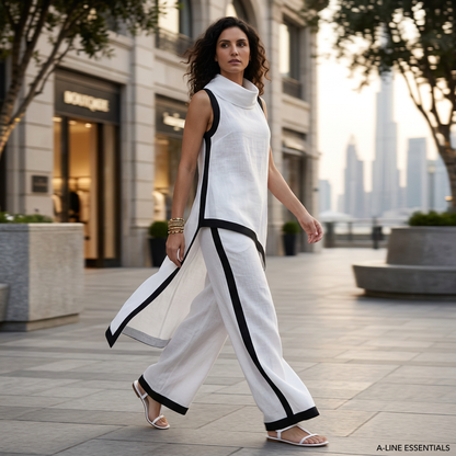 Set aus langer Tunika und weiter Hose