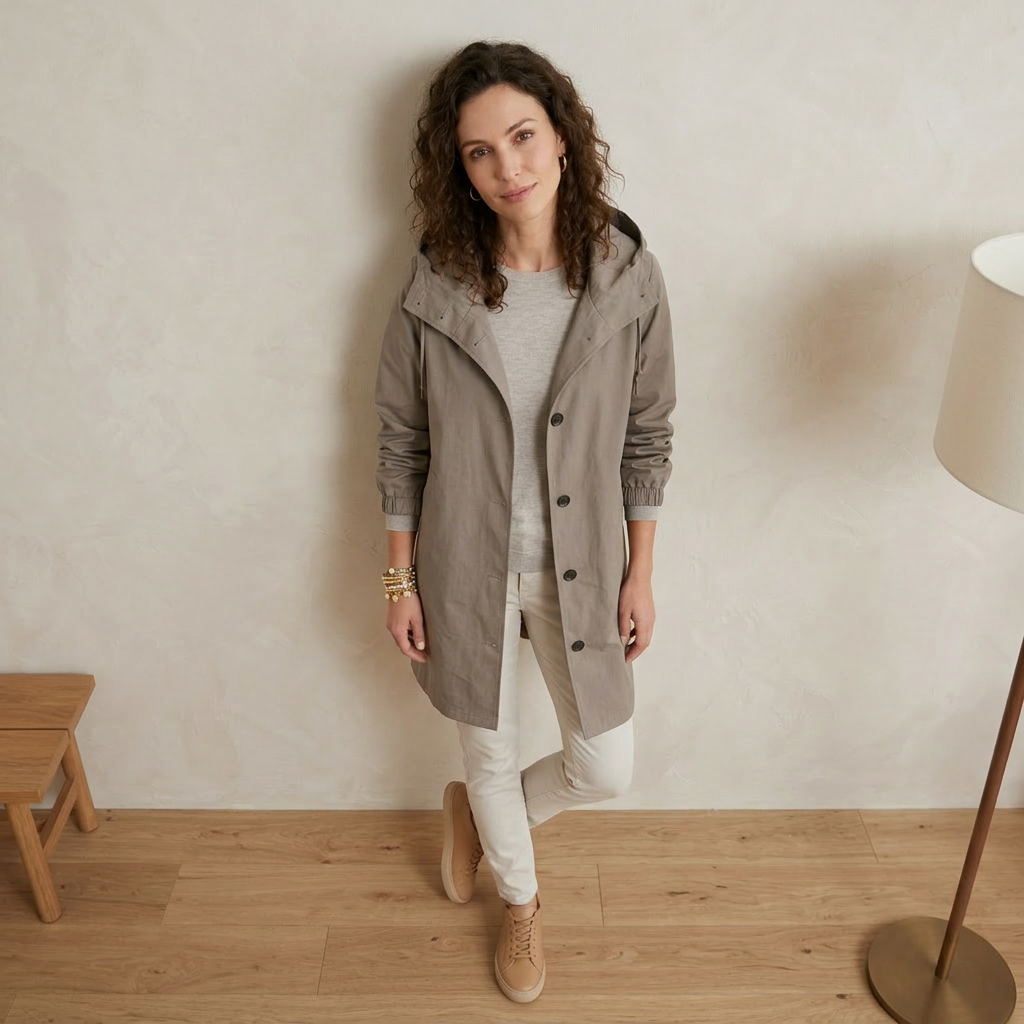 Stilvoller, wasserdichter Trenchcoat