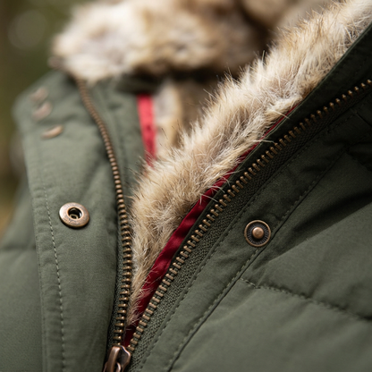 Warme Winterpelzjacke