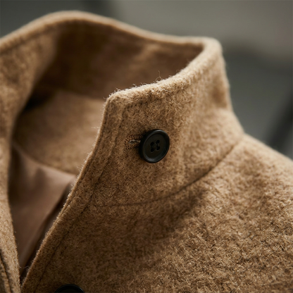Retro-Windjacke für Damen mit Knöpfen und Stehkragen