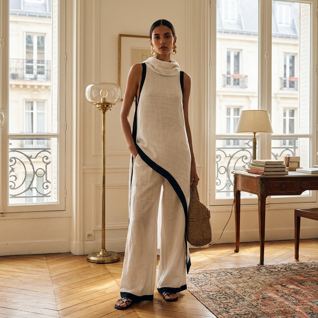 Set aus langer Tunika und weiter Hose