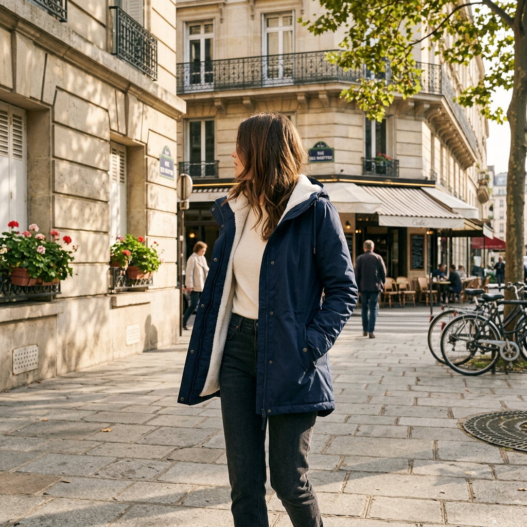 Wasserdichte Winterjacke mit Kapuze