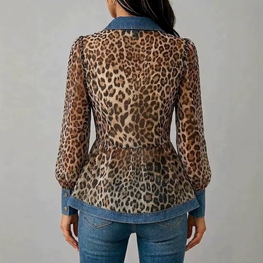 Jeans Leoparden Hemd