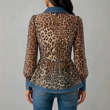 Jeans Leoparden Hemd
