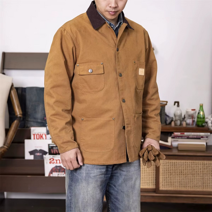 Gefütterte Stonewashed Jacke