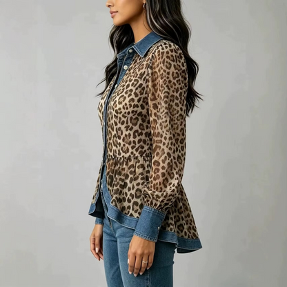 Jeans Leoparden Hemd