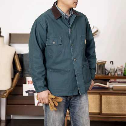 Gefütterte Stonewashed Jacke