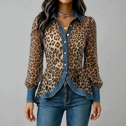 Jeans Leoparden Hemd