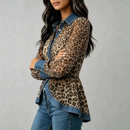 Jeans Leoparden Hemd